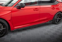 Seitenschweller Ansatz (Paar) Passend FüR Honda Civic Type-R Mk 11 Schwarz Matt