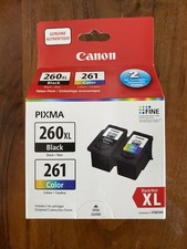 New Canon PG-260 XL / CL-261 Ink Cartridges - Black/Color