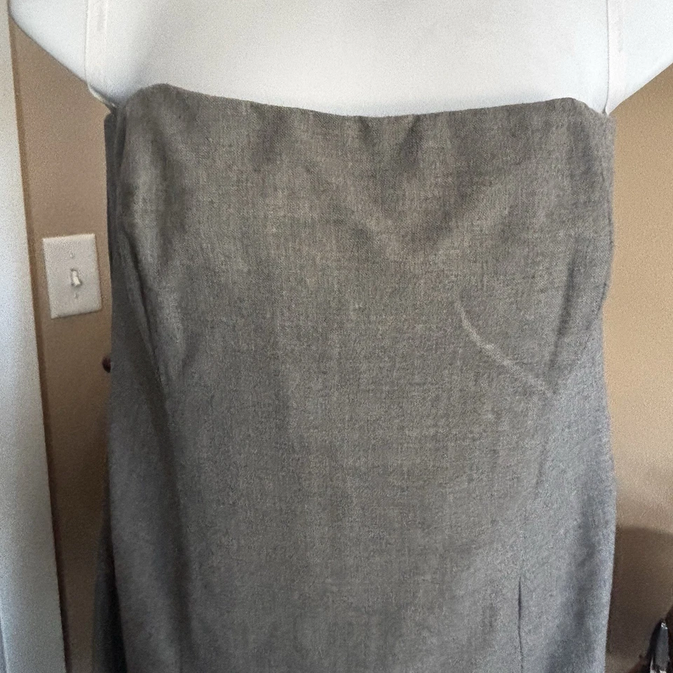 Shoshanna Wool Embroidered Dress Strapless Romantic Quiet Luxury Women’s 12 Foto 3 de 4