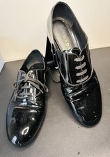 Prada Black Patent Leather Oxford Dress Shoes Size 40