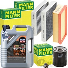 MANN INSPEKTIONSPAKET+LIQUI MOLY 0W20 ÖL passend für PEUGEOT 208 2008 CITROEN C3