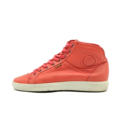 Ecco Damen Soft 7 High Top Sneaker Pink Leder Mittel Atmungsaktiv EU 40