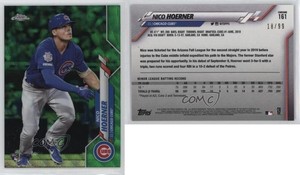 2020 Topps Chrome Green Wave Refractor /99 Nico Hoerner #161 Rookie RC