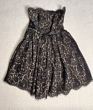 Neiman Marcus For Target Robert Rodriguez Black Lace Strapless Party Dress 6 NWT