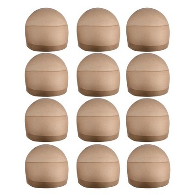 12 Stück Haarnetz Nylon Wig Caps Perückenkappe Set Elastische Atmungsaktive H...
