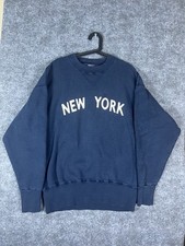 Vintage Blue Marlin New York Sweatshirt Adult Large Blue Embroidered Outerwear