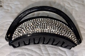LUXE JAW CLIP BLACK With Rhinestones