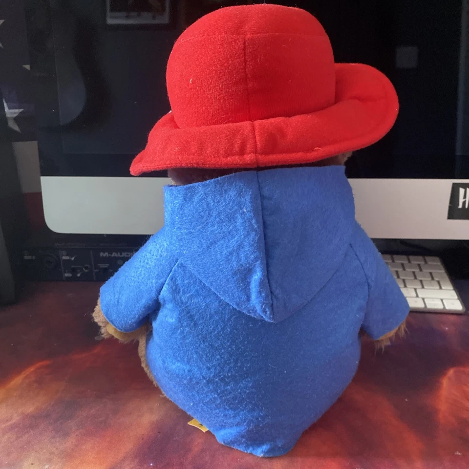 Paddington Bear Plush Toy with Blue Coat and Red Hat 14in - Preowned  - Image 4 of 4