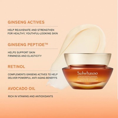 Sulwhasoo Concentrated Ginseng Rejuvenating Cream Rich 1.7 Oz/ 50 ml Brand New
