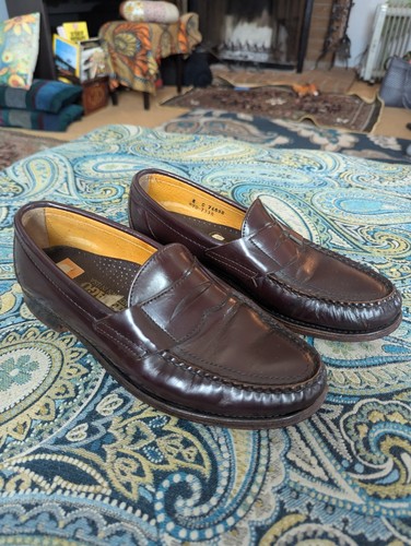 Men's Cordivan Penny Loafer Leather Size 8 - Picture 1 of 10