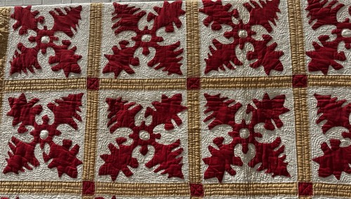 Quilt…Applique..Fading Due To Sunlight. 1880..21 Good Blocks..Nice Quilting.BIN - Picture 6 of 24