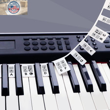 Removable Piano Key Stickers Note Labels for 88 Key Full Size Silicone Reusable