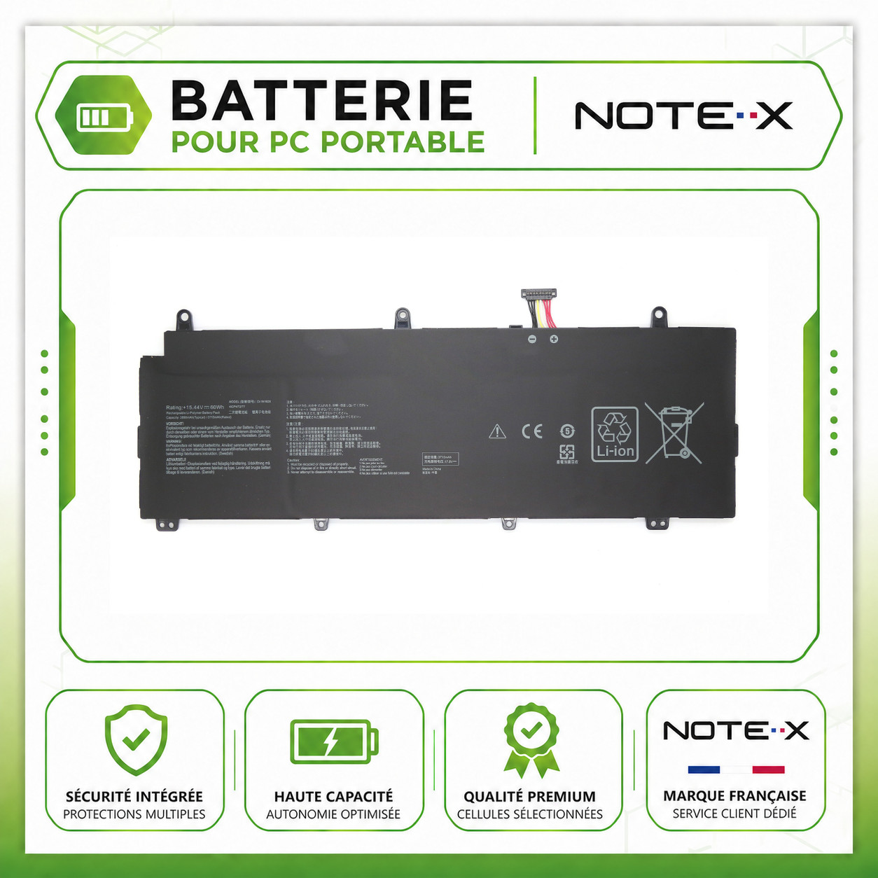 Batterie C41N1828 pour ASUS ROG Zephyrus S GX531GW GX531GV 15.44V