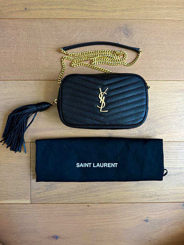 YSL Black Mini Lou Camera bag with Tassel & Dust Bag