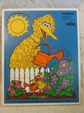 Vintage 1979 Playskool Sesame Street Big Bird 315-20 Wood Puzzle