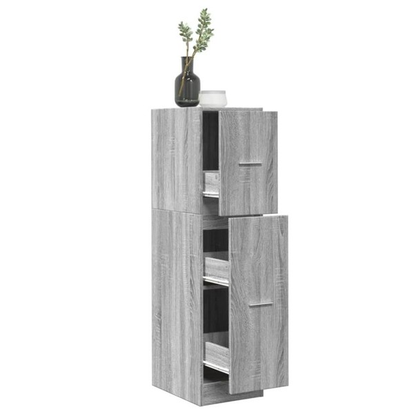 Apothekerschrank Grau Sonoma 30X41X118 Cm Holzwerkstoff-image