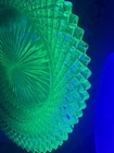 Vaseline Uranium Green Miss America 6 3/4" Plate