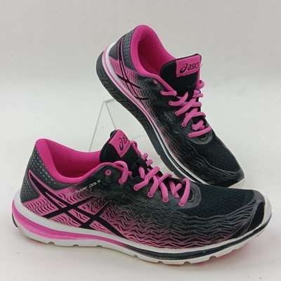 ASICS GEL-Super J33 2 Shoes Womens Size 9 Black Pink Running Sneakers T5P7N