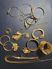 Gold Tone Vintage Costume Jewelry Bundle