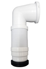 90° Flexible Toilet Pan Connector 110mm WC Waste Pipe Flexi Soil Connector.