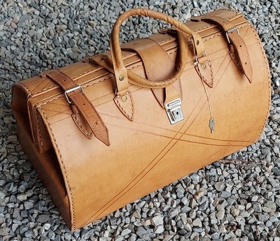 Arztkoffer Hebammentasche Leder Gebraucht Antike Arzttasche