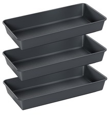 Large Plastic Drawer Organizer 12x6 Inch Storage Tray Bin 3 PCS