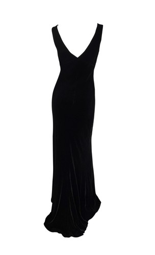 Ralph Lauren Collection Purple Label Vintage Runway Herbst 2002 Samtkleid US6 - Bild 8 von 10