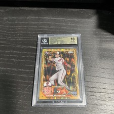 BGS 10 - 2023 Topps Gilded Gunnar Henderson Raywave Gold Etch 2/25 NUMBER  MATCH