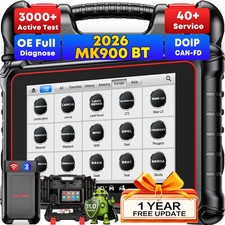 Autel Scanner Maxicom Mk900bt 2026 8in Mk900-bt V2.0 Bidirectional Scan Tool Fca
