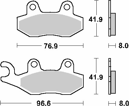 Brake Pads for ROYAL ENFIELD 500 EFI BULLET Cl CHROME 2009-2015 Fr Org Str SBS - Image 49