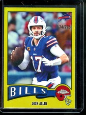 2025 Topps Chrome Josh Allen Yellow 1975 Refractor /275 Bills