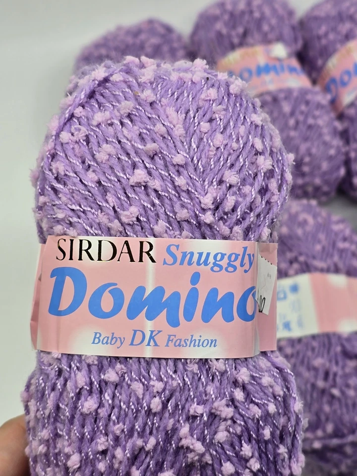 Lote de 6 madejas SIRDAR SNUGGLY DOMINO dk hilo lavable a máquina PÚRPURA lavanda Foto 2 de 4