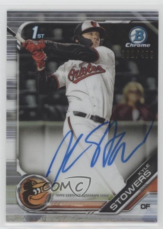 2019 Bowman Draft Chrome Pick Refractor 301/499 Kyle Stowers #CDA-KS Auto 1k58