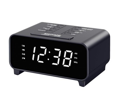 iTOMA Radiowecker mit AM FM-Radio Dual-Weckfunktion Schlummerfunktion