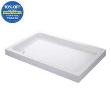 Mira Flight Shower Tray Rectangular Deep Profile Stone Resin Waste 900 x 760mm