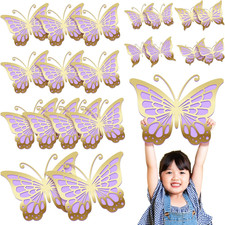 20 Pcs Giant Butterfly Party Decorations 4 Sizes Butterfly 3D Centerpieces Gold
