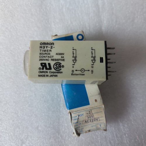 OMRON H3 Y-2- SOURCE: AC 220V CONTACT 5A 250VAC RESISTIVE MADE IN JAPAN - Picture 4 of 5