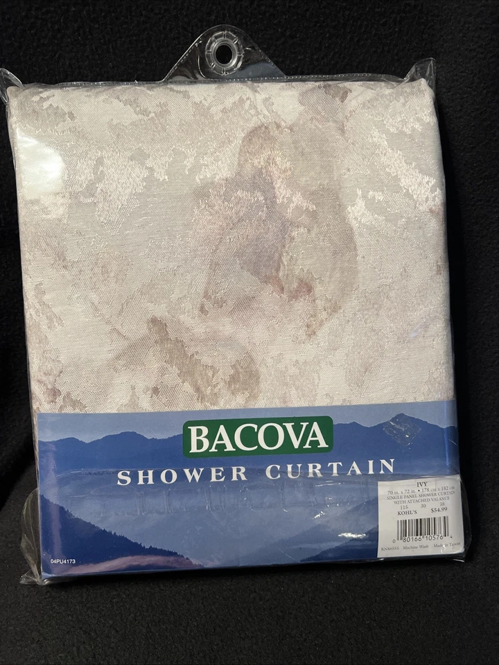 NUEVO BACOVA Silenciado Hiedra Naturaleza Cortina de Ducha Kohls 70X72 Algodón Poli Foto 4 de 4