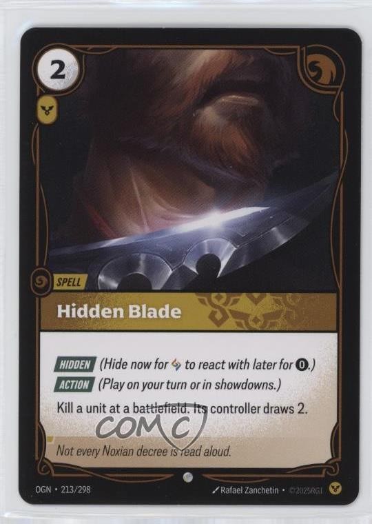 2025 Riftbound: League of Legends TCG - Origins OGN Hidden Blade #213