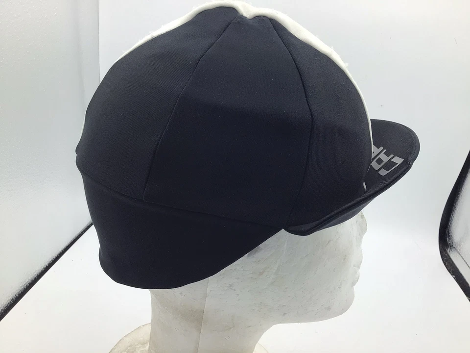 Gorra Capo Ciclismo Hecha en Italia Bicicleta Montar Negro Blanco Poliéster U2 Foto 3 de 4