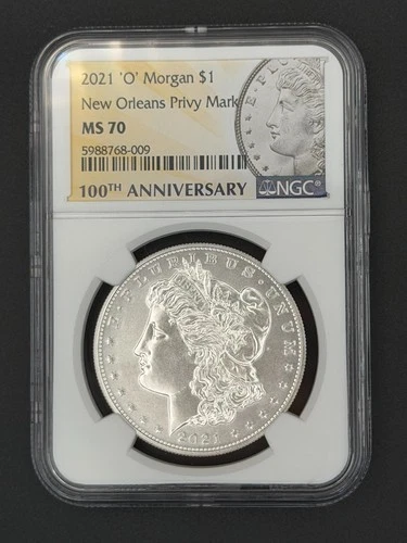 2021 O PRIVY MORGAN 0.999 FINE US MINT SILVER DOLLAR $1 UNC NGC MS-70 GRADED