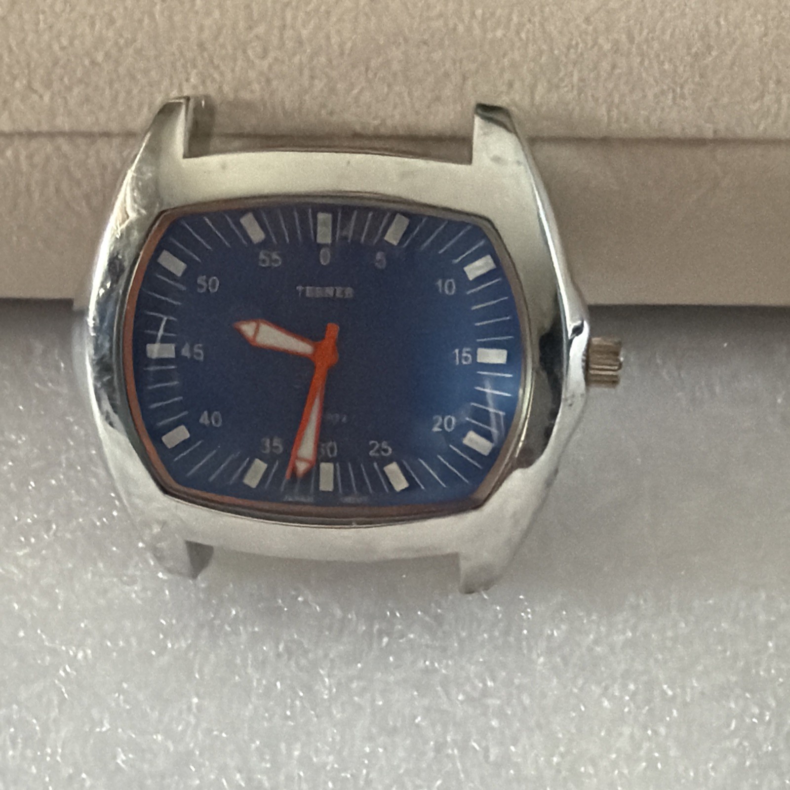 Rare TERNER MENS WATCH RECTANGULAR Dial Silver Ba… - image 1