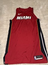 Nike Miami Heat Vaporknit Blank Jersey Size 52 XL Red Pro Cut TORN *READ*