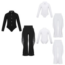 Kids Boys Set Jazz Outfit Ballroom Dancewear Performance 2 Piece Dance Salsa