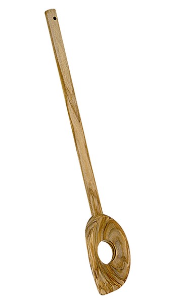 KochlöFfel Olivenholz Mit Loch 30Cm Braun Massiv Holz Classic Modell 580606-image