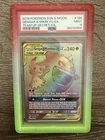 2019 POKEMON SUN & MOON TEAM UP SECRET #186 FULL ART/GENGAR & MIMIKYU GX PSA 9