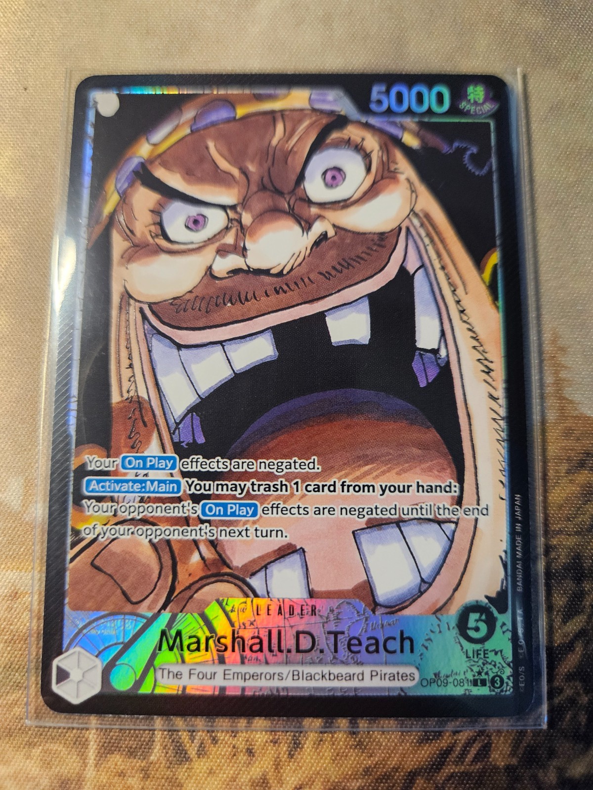 Marshall.D.Teach (081) (Parallel) OP09-081 Emperors in the New World Foil