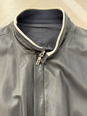Ermenegildo Zegna mens leather reversible bomber jacket | eBay