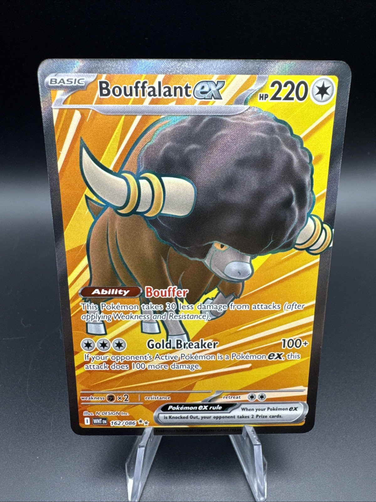 Bouffalant ex 162/086 Holo Ultra Rare White Flare Pokemon Near Mint