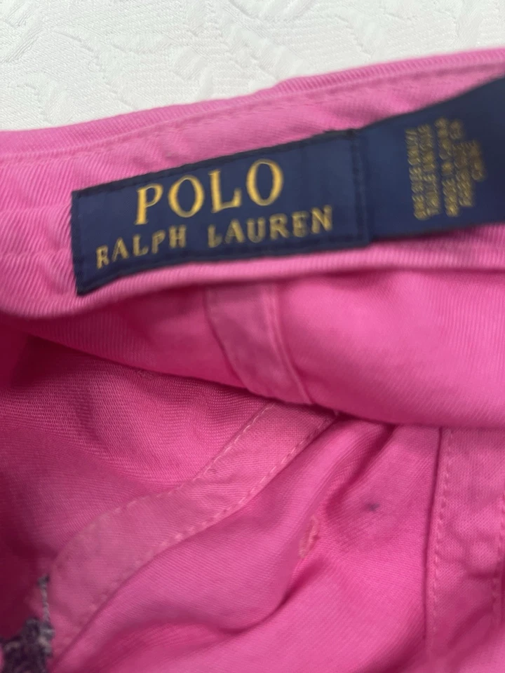 Sombrero Polo Gorra con Correa Rosa Sombrero Azul Pony Ralph Lauren Foto 3 de 4